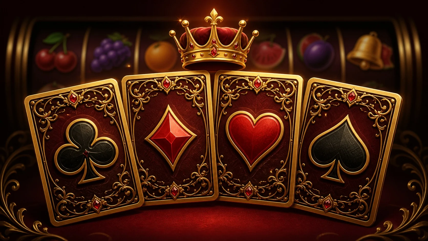 Illustrazione editoriale della funzione Jackpot Cards con carte di fiori, quadri, cuori e picche