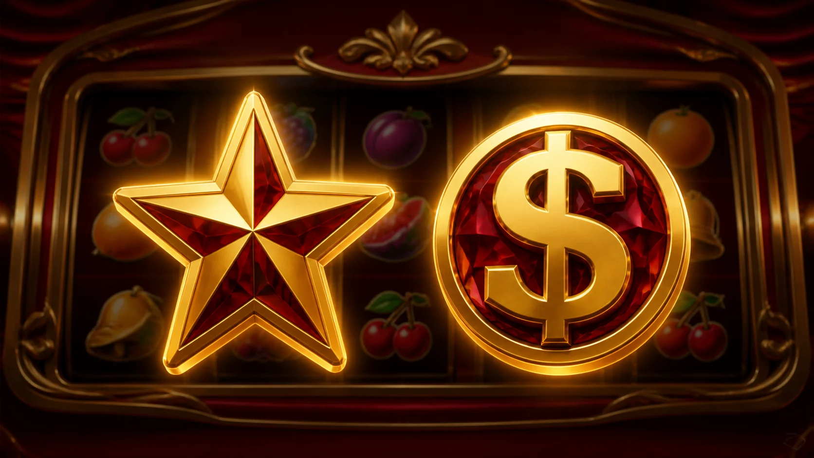 Stella e dollaro, i due simboli Scatter di Shining Crown